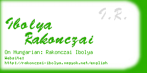 ibolya rakonczai business card